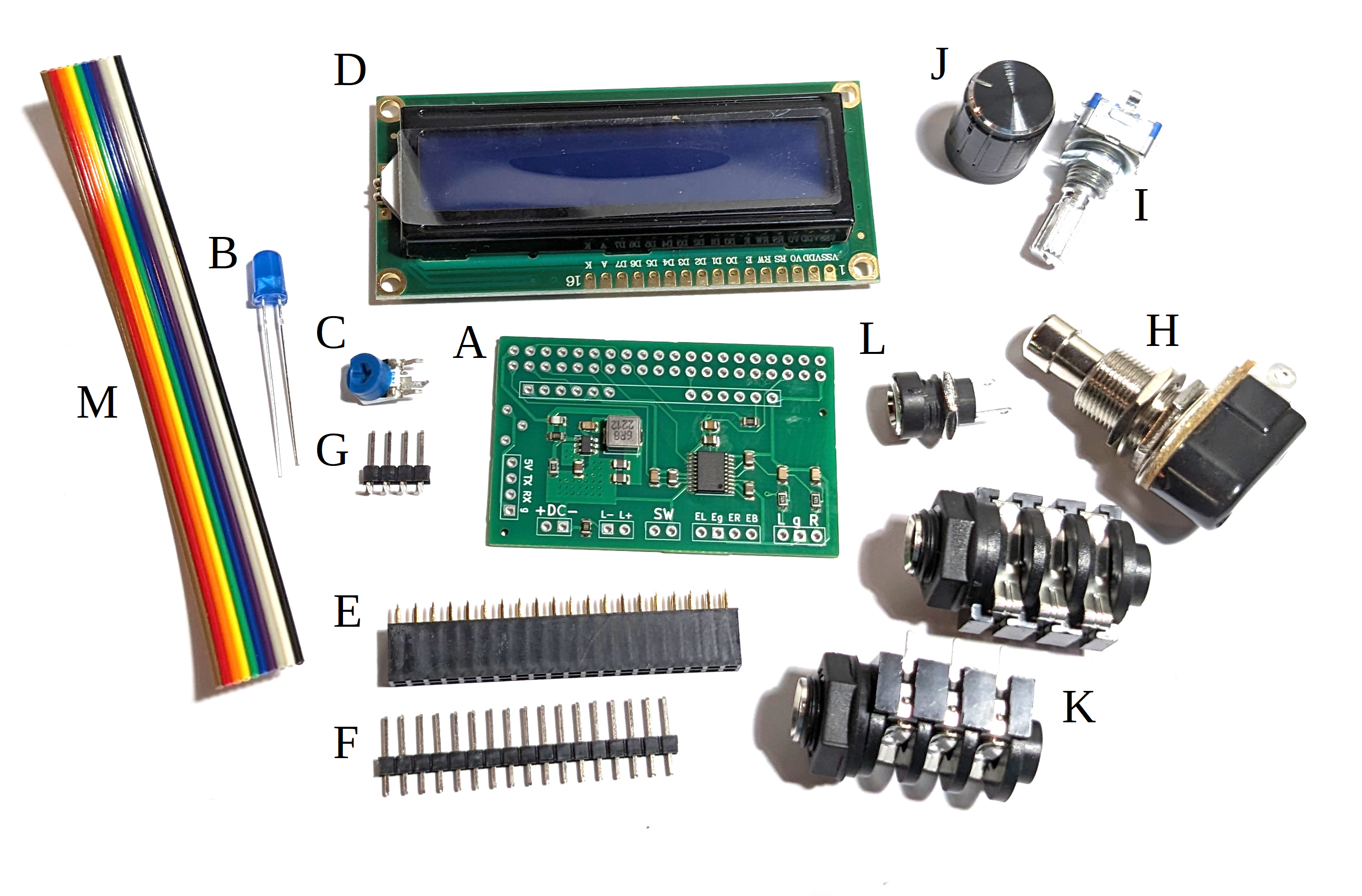 photo of kit components