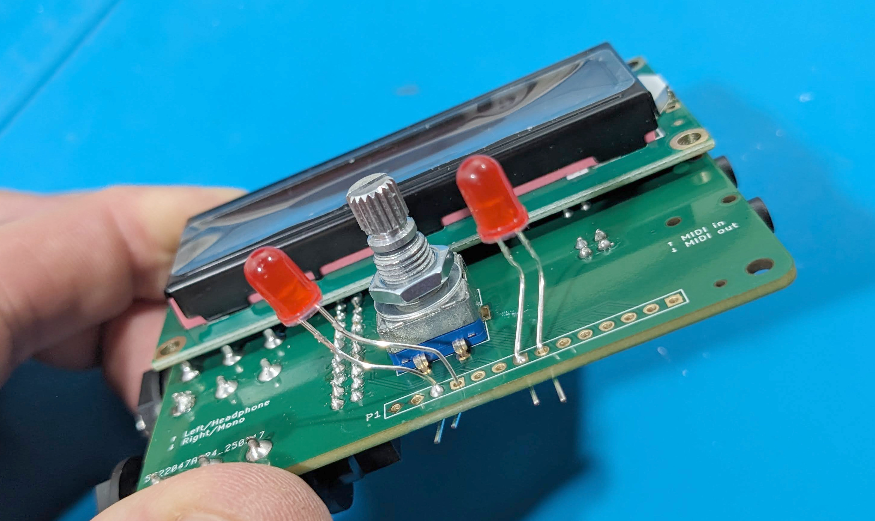 LEDs sticking out of PCB