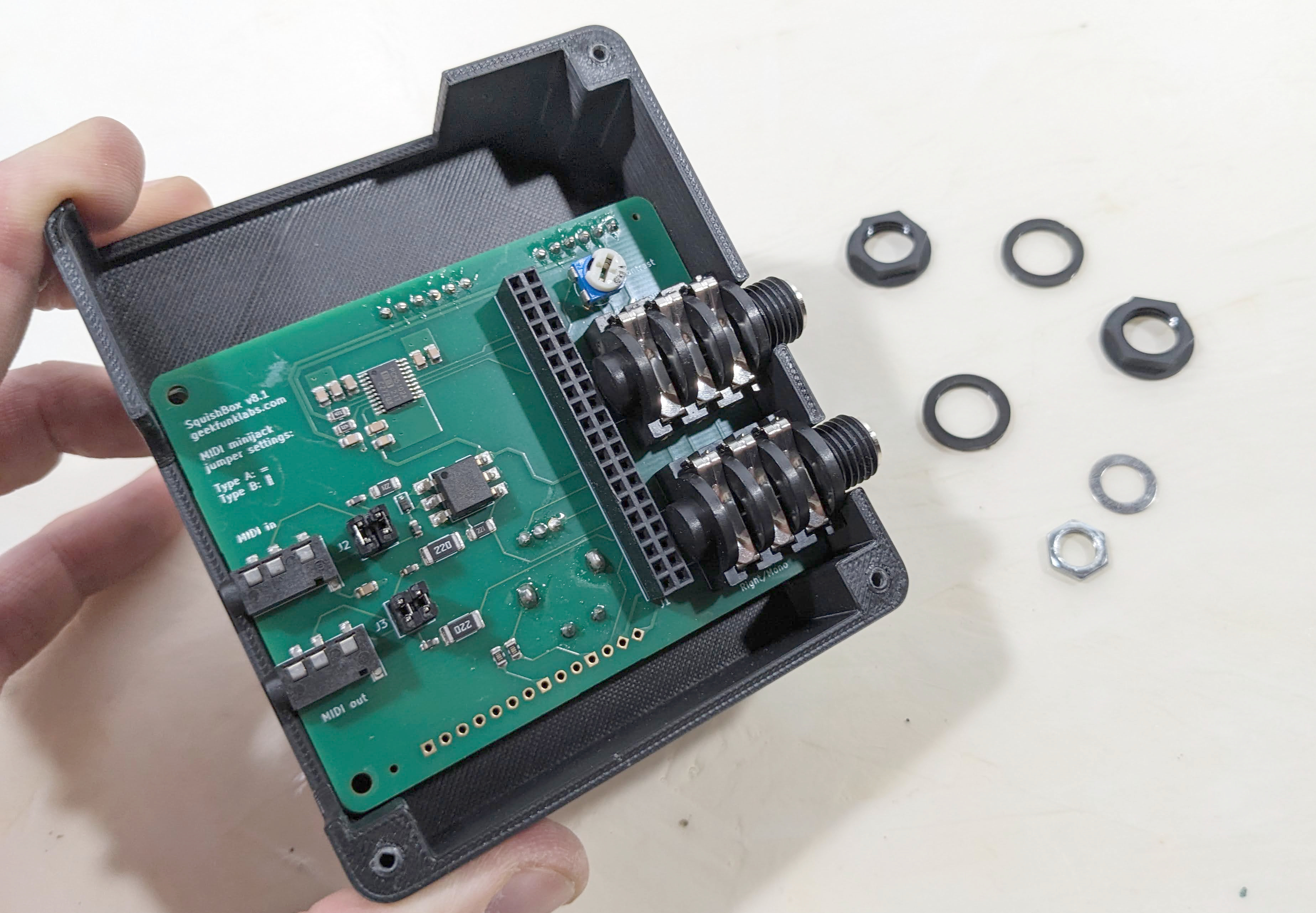 PCB mounted in 3D printed enclosure